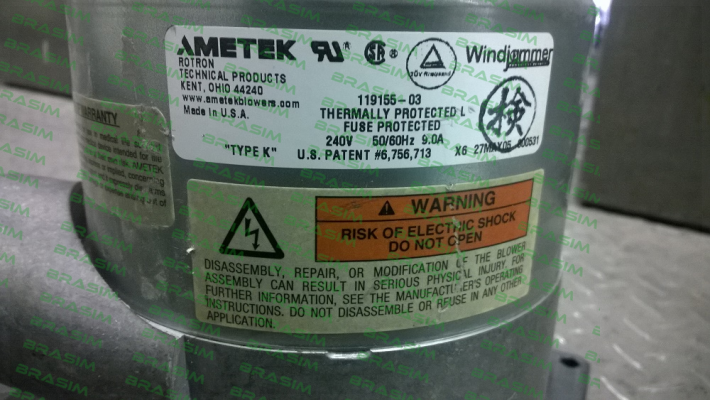 Ametek Windjammer-119155-03 price