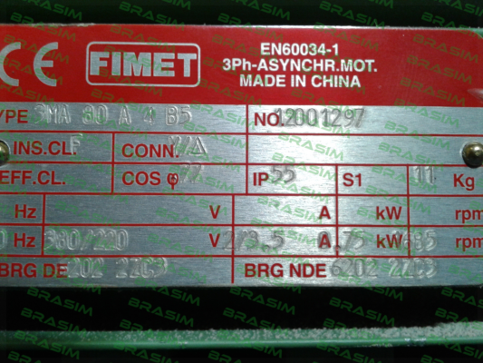 Fimet-3MA 80 A 4 T.380/220V 60HZ B5 0,75KW price