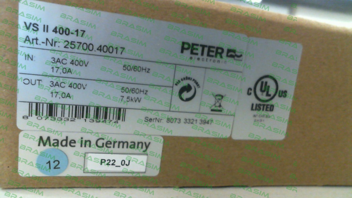 Peter Electronic-25700.40017 \ VS II 400-17 price