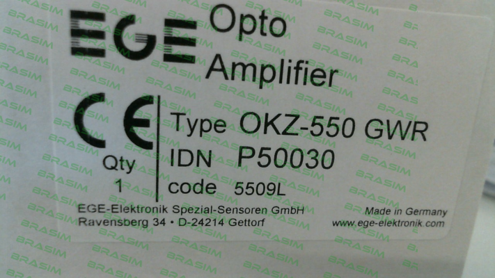 Ege-p/n: P50030, Type: OKZ 550 GWR price