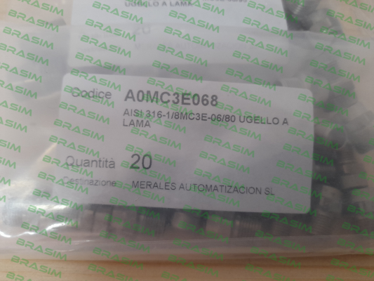 Euspray-1/8MC3E-06/80 SS303 price