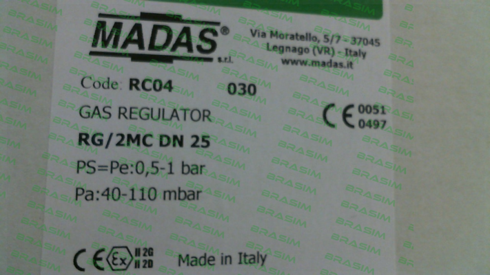 Madas-FRG/2MC DN 25 price