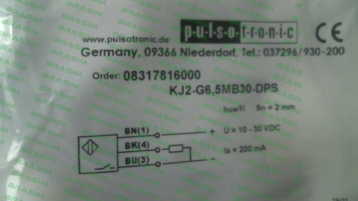 Pulsotronic-p/n: 08317816000, Type: KJ2-G6,5MB30-DPS price