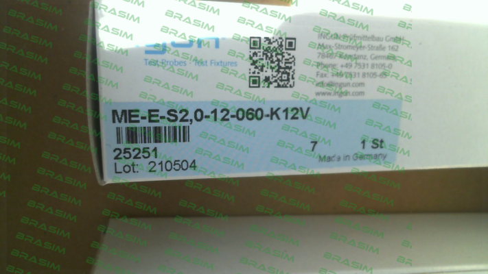 Ingun-P/N: 25251, Type: ME-E-S2,0-12-060-K12V price