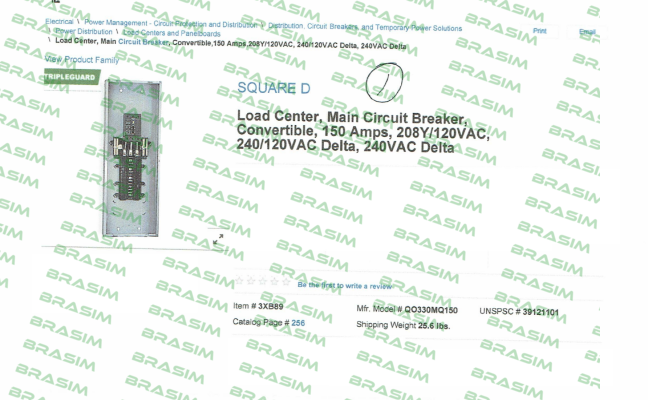 Square D (Schneider Electric)-QO330MQ150 price