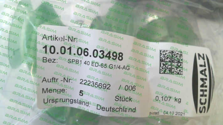 Schmalz-10.01.06.03498 / SPB1 40 ED-65 G1/4-AG price