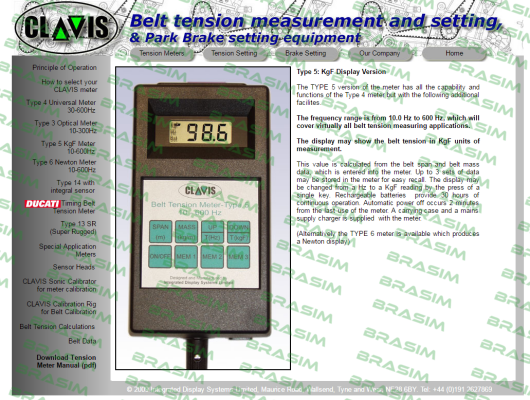 Clavis-Type 5 acoustic belt meter  price