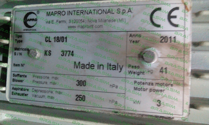 MAPRO International-CL 18/01  price