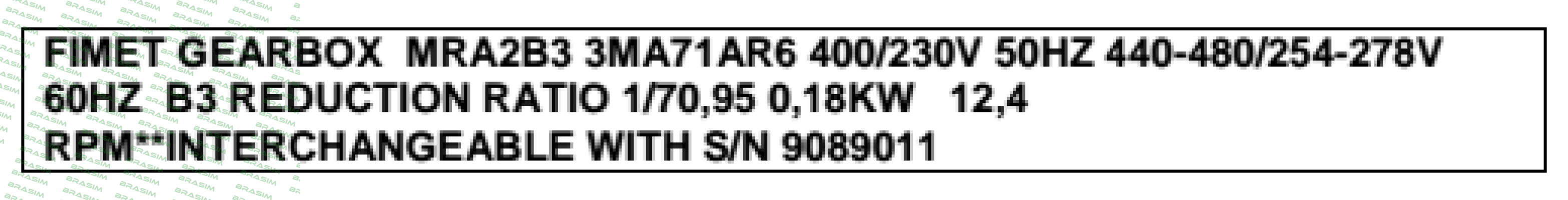 Fimet-MRA2B3  price