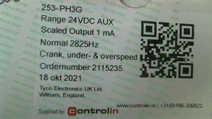 CROMPTON INSTRUMENTS (TE Connectivity)-P/N: 039-27300-0024, Type: 253-PH3G - 24VDC (ANSI 12/14) price