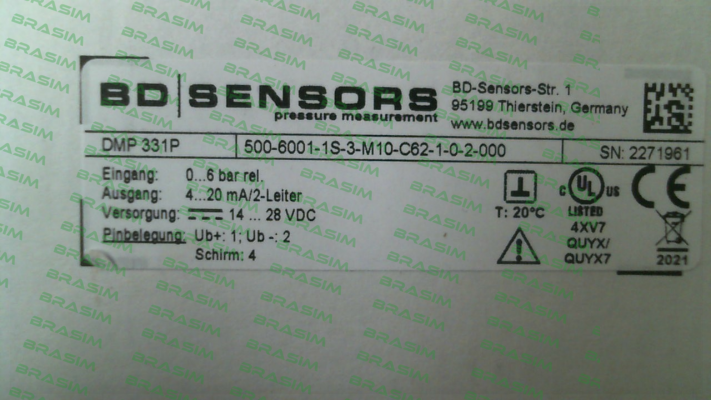 Bd Sensors-500-6001-1S-3-M10-C62-1-0-2-000 price