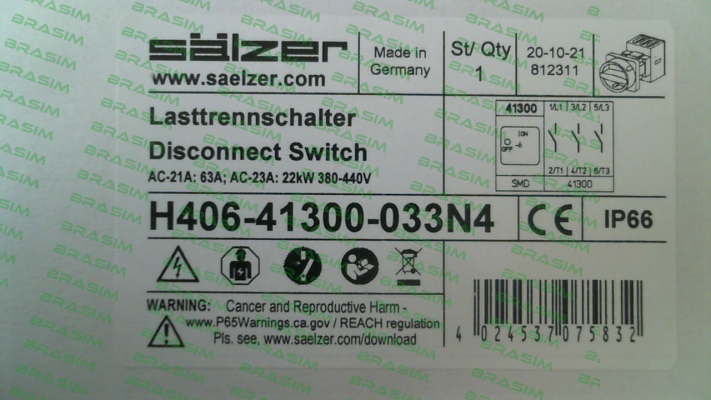 Salzer-H406-41300-033N4 price