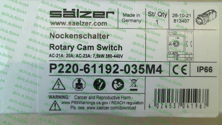 Salzer-P220-61192-035M4 price