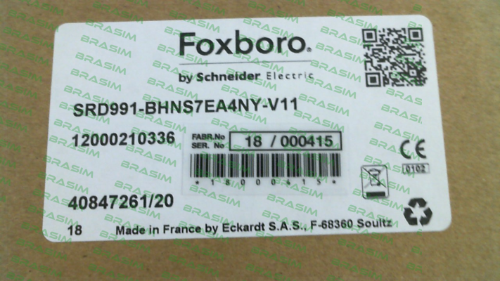 Foxboro (by Schneider Electric)-SRD991-BHNS7EA4NY-V11 price