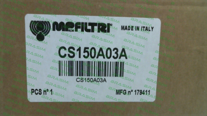 MP Filtri-P/N: 1103 Type: CS-150-A03-A price