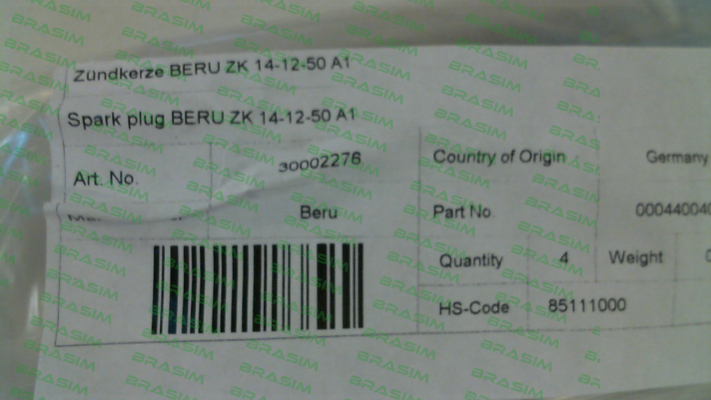 Beru-30002276 / ZK 14-12-50 A1 price