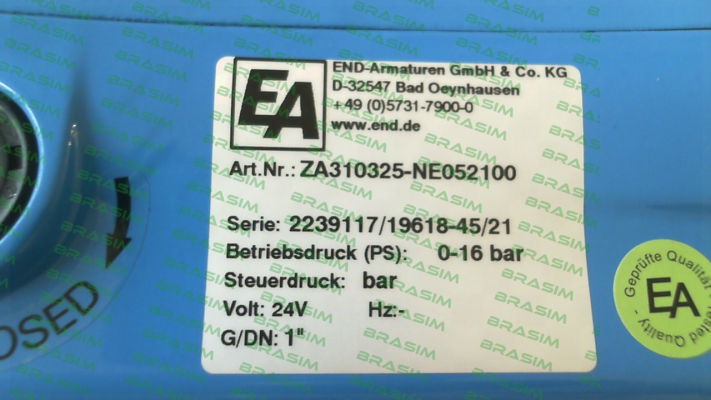 End Armaturen-ZA310325-NE052100 price