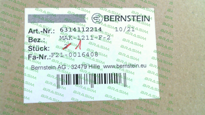 Bernstein-p/n: 6314112214, Type: MAK-1211-F-2 price