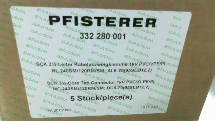 Pfisterer-P/N: 332 280 001, Type: SCK3½ 240SM/120RM/SM_6-70Ø12,2 price