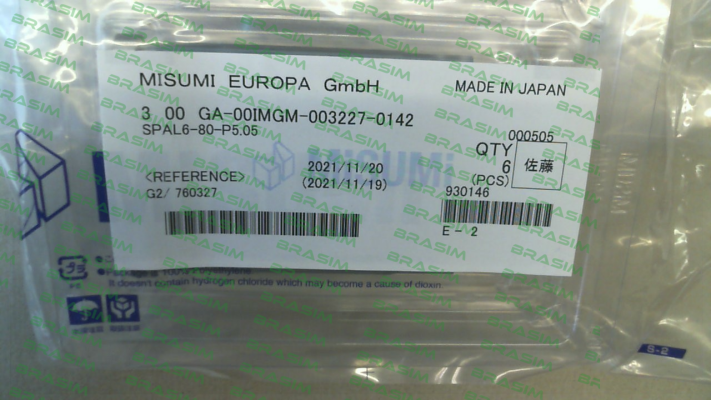 Misumi-SPAL6-80-P5.05 price