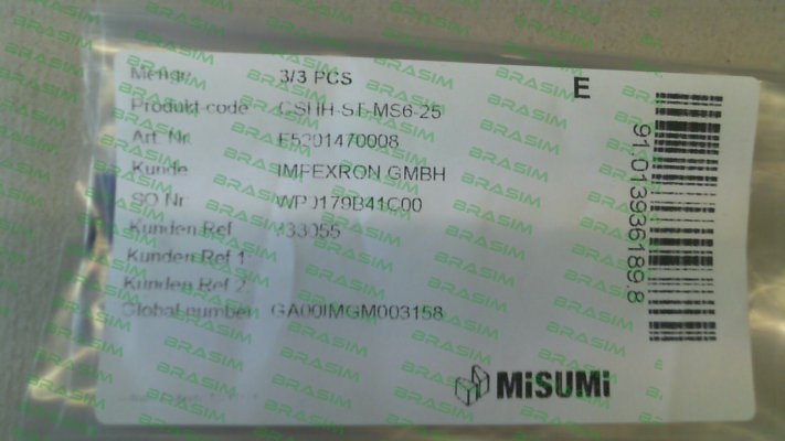 Misumi-CSHH-ST-MS6-25 price