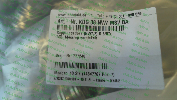 Landefeld-KDG 38 NW7 MSV BA price