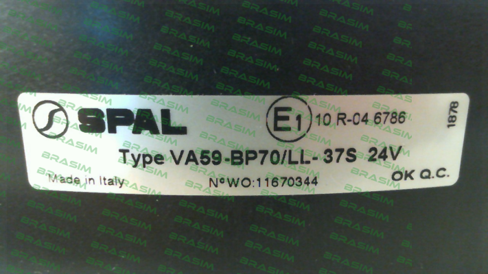 SPAL-VA59-BP70/LL-37S / 59982 price