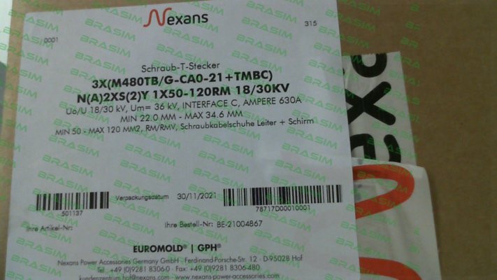 EUROMOLD-P/N:501137; Type:3X(M480TB/G-CA0-21+TMBC) price