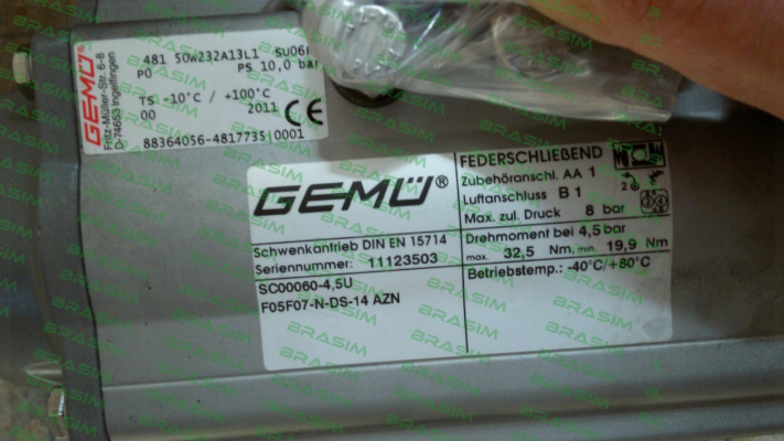 Gemü-SC0060U4/5 F05F07NS14A   price