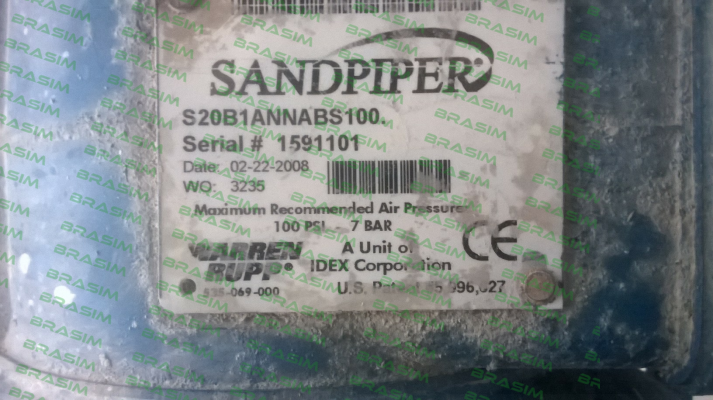 Sandpiper-S20B1ANNABS100, SN:1591101 REPLACED BY S20B1ABBABS600  price