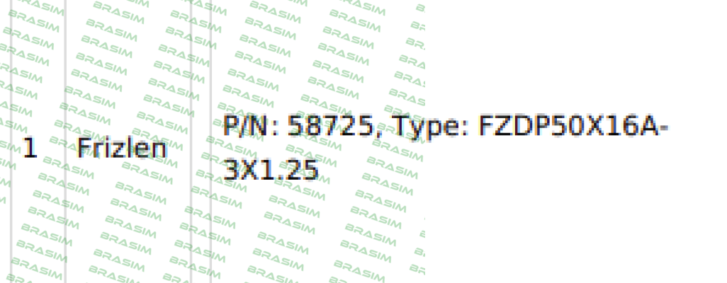 Frizlen-P/N: 58725, Type: FZDP50X16A-3X1.25 price