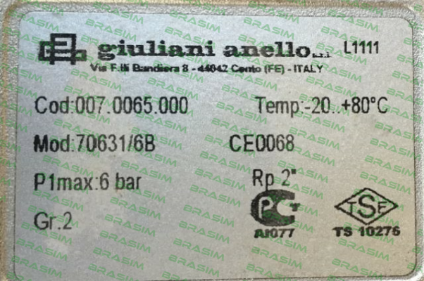 Giuliani Anello-70631/6B 2"  price