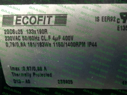 Ecofit-P/N: 1306444, Type: 2GDSu25_133x190R_D13-A0p -- obsolete price