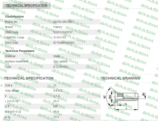 Fabory-69195.080.065 price