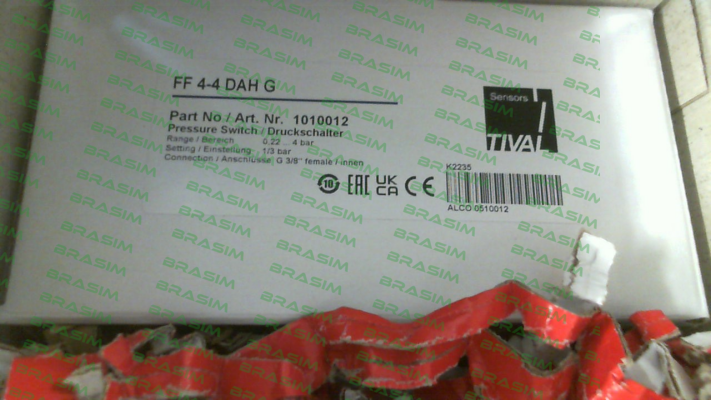 Tival-Sensors-1010 012 / FF4- 4 DAH G price