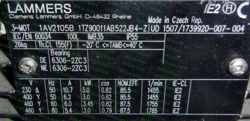 Lammers-1TZ9001-1AB52-2JB4-Z 3,0 kW 1500n  price