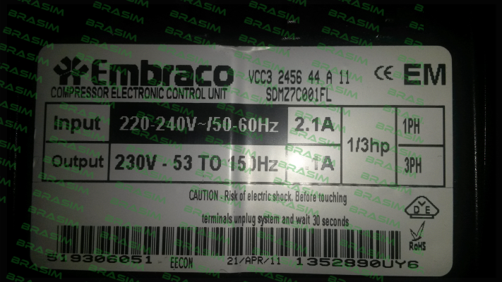 Embraco-VCC3 2456 44  OEM price