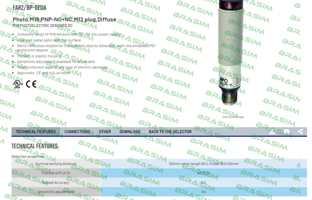 Micro Detectors / Diell-FAR2/BP-0EDA price