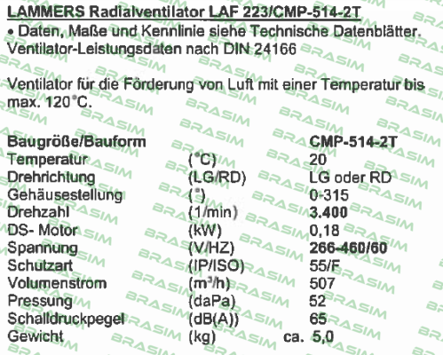 Sodeca-LAF 223/CMP-514-2T-60 HZ price