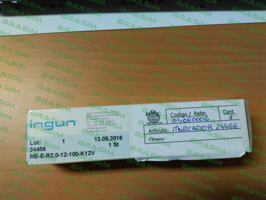 Ingun-ME-E-R2,0-12-100-K12V price