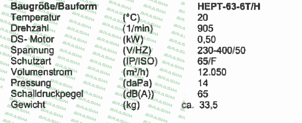 Sodeca-HEPT-63-6T/H  price