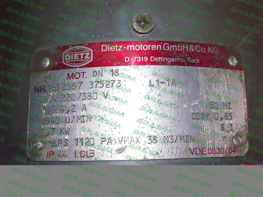 Dietz-Motoren-DN18-RDO-3C - replaced by DN18P IE3 BIM O FUS IP54 KLK-KST-M SUZG  price