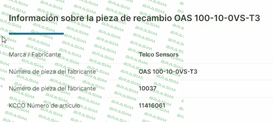 Telco-p/n: 10037, Type: OAS 100-10-0VS-T3 price