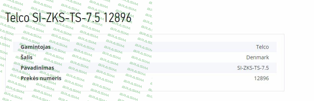 Telco-p/n: 12896, Type: SI-ZKS-TS-7.5 price