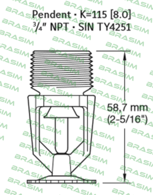 Tyco Fire-SO-TY4151BR155 same as 575901155 price