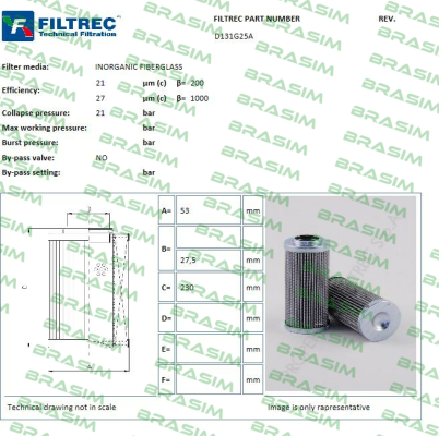 Filtrec-D131G25A price