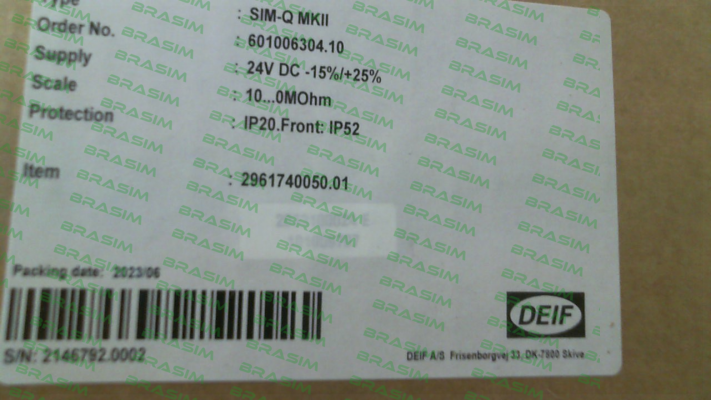 Deif-2961740050 SIM-Q / Variant No.: 2961740050.01 price