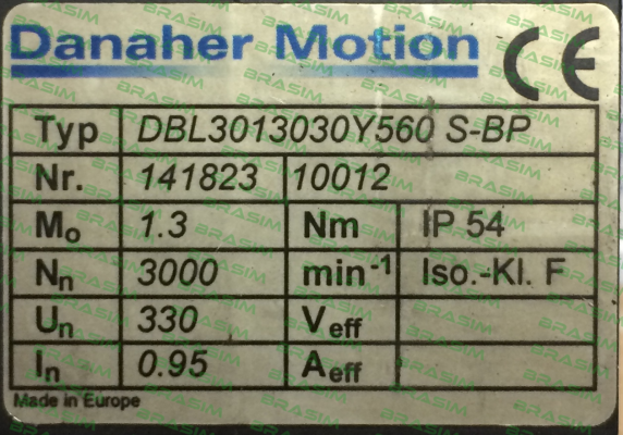 Danaher Motion-DBL3-0130-30-Y-560-SBP price