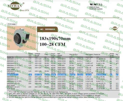 Sinwan-SB908AN-22-1 price