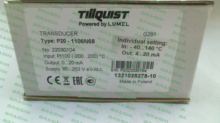 Tillquist-P20 transducer price